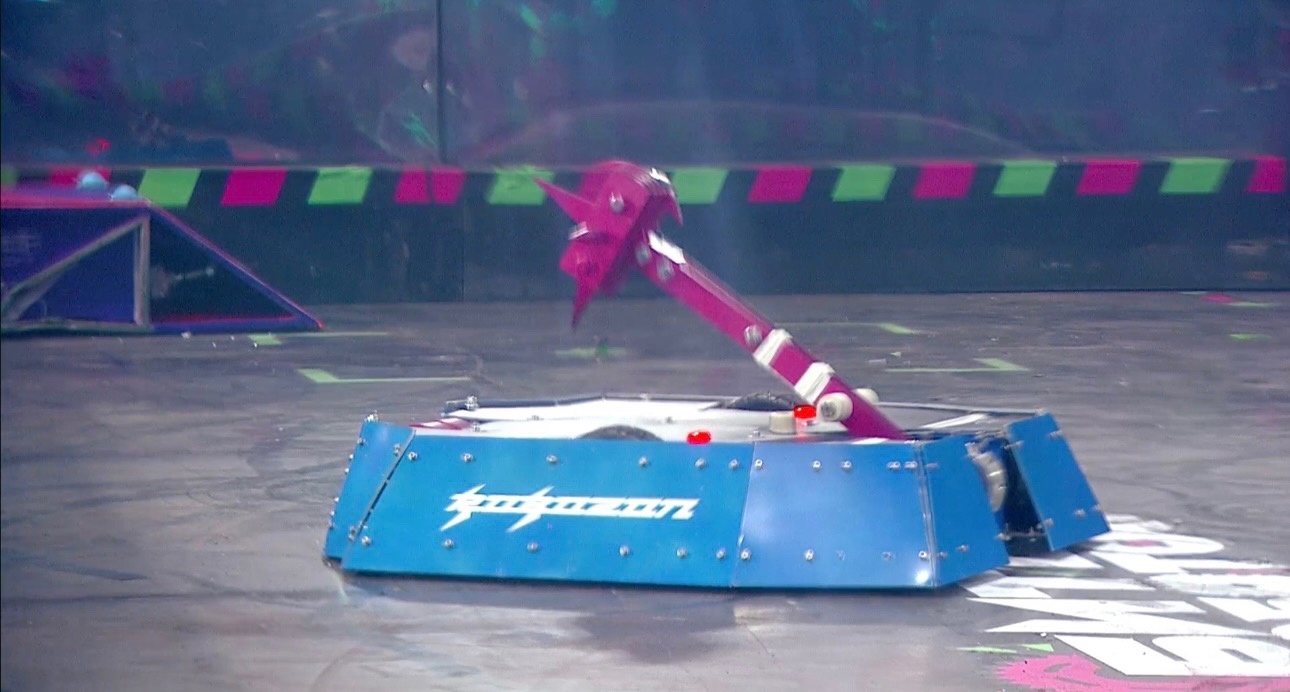 Competitor "RH-Bot" at Bitva Robotov 2023 Final